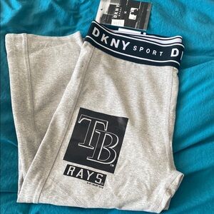Tampa Bay Rays DKNY Kids High Waist Gray Leggings Size XL NWT